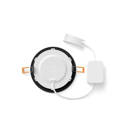 Philips - LED RGBW dimeriuojamas vonios įleidžiamas šviestuvas Hue SLIM LED/12W/230V 1000-20000K juodas IP44