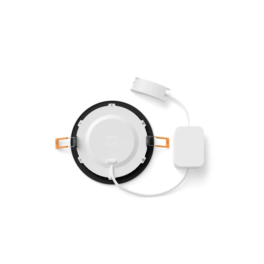 Philips - LED RGBW dimeriuojamas vonios įleidžiamas šviestuvas Hue SLIM LED/12W/230V 1000-20000K juodas IP44