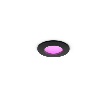 Philips - LED RGBW dimeriuojamas vonios kambario įleidžiamas šviestuvas Hue SLIM LED/8,3W/230V 1000-20000K juodas P44