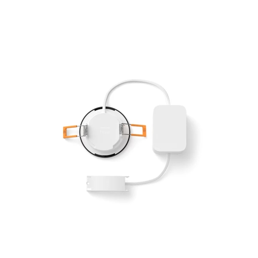Philips - LED RGBW dimeriuojamas vonios kambario įleidžiamas šviestuvas Hue SLIM LED/8,3W/230V 1000-20000K juodas P44