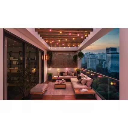 Philips - LED RGBW prailginama ir reguliuojama lauko girlianda Hue FESTAVIA 10xLED 7m IP65