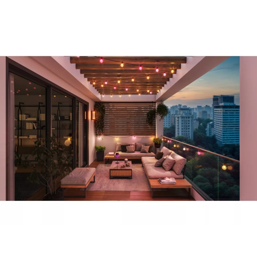 Philips - LED RGBW prailginama ir reguliuojama lauko girlianda Hue FESTAVIA 10xLED 7m IP65