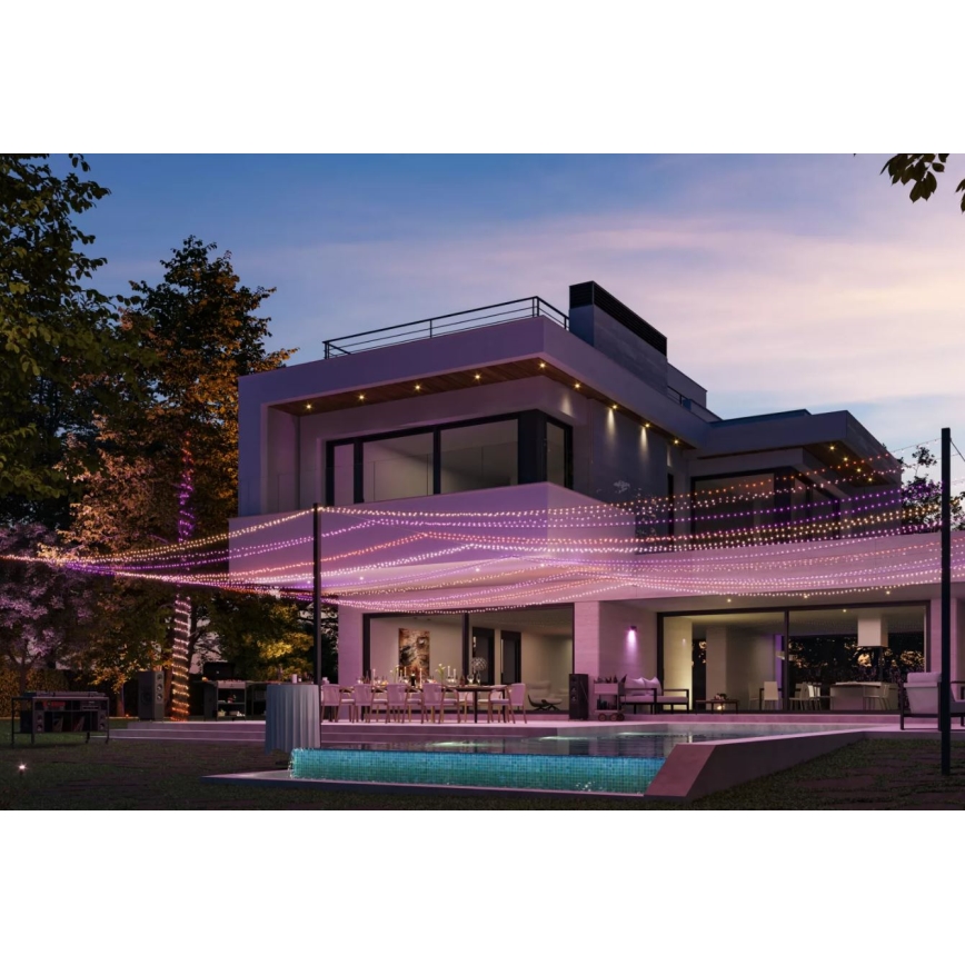Philips - LED RGBW dimeriuojama lauko girlianda HUE WHITE AND COLOR AMBIANCE 500xLED 44,4 m 2000-6500K IP54