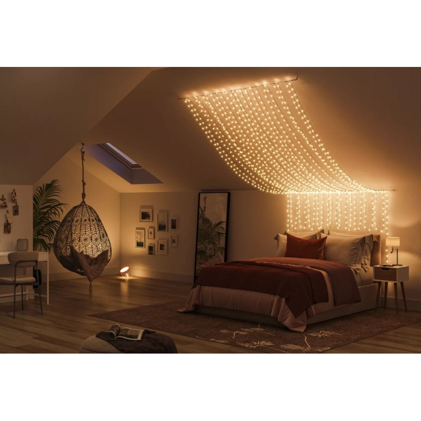 Philips - LED RGBW dimeriuojama lauko girlianda HUE WHITE AND COLOR AMBIANCE 500xLED 44,4 m 2000-6500K IP54