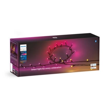 Philips - LED RGBW dimeriuojama lauko girlianda HUE WHITE AND COLOR AMBIANCE 500xLED 44,4 m 2000-6500K IP54