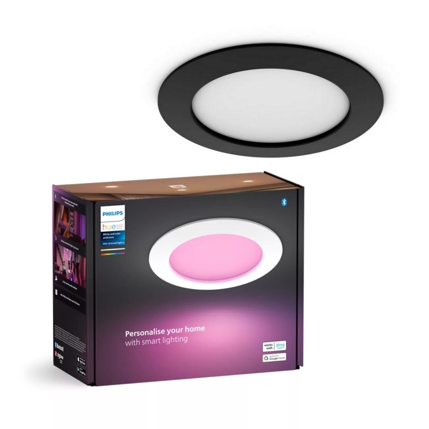 Philips - LED RGBW Pritemdomas įleidžiamas lubinis vonios šviestuvas Hue SLIM LED/12W/230V IP44 2200-6500K