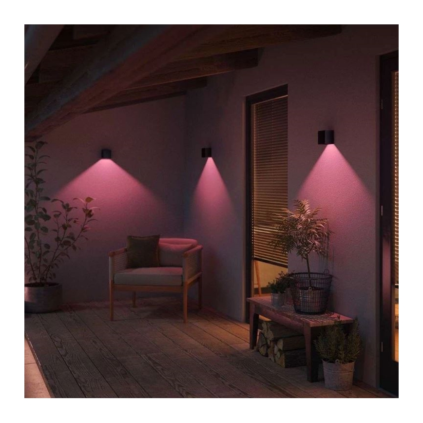 Philips - LED RGBW Reguliuojamas lauko sieninis šviestuvas Hue RESONATE LED/8W/230V 2000–6500K IP44