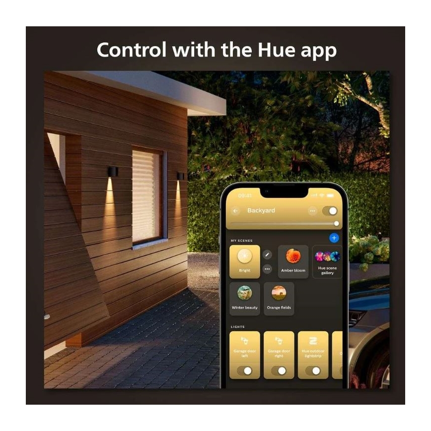 Philips - LED RGBW Reguliuojamas lauko sieninis šviestuvas Hue RESONATE LED/8W/230V 2000–6500K IP44