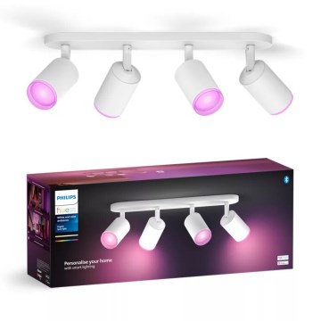 Philips - LED RGBW Pritemdomi akcentiniai šviestuvai Hue FUGATO 4xGU10/4,2W/230V 2000-6500K balta