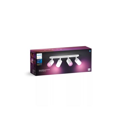 Philips - LED RGBW Pritemdomi akcentiniai šviestuvai Hue FUGATO 4xGU10/4,2W/230V 2000-6500K balta