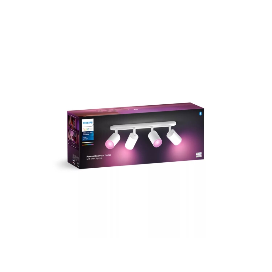 Philips - LED RGBW Pritemdomi akcentiniai šviestuvai Hue FUGATO 4xGU10/4,2W/230V 2000-6500K balta
