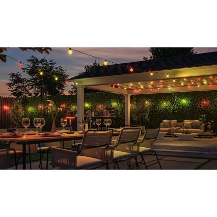Philips - LED RGBW Reguliuojama lauko girlianda Hue FESTAVIA 20xLED 14m IP65