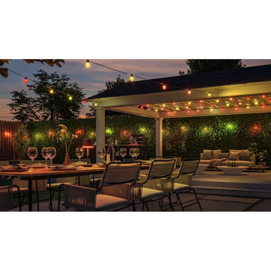 Philips - LED RGBW Reguliuojama lauko girlianda Hue FESTAVIA 20xLED 14m IP65