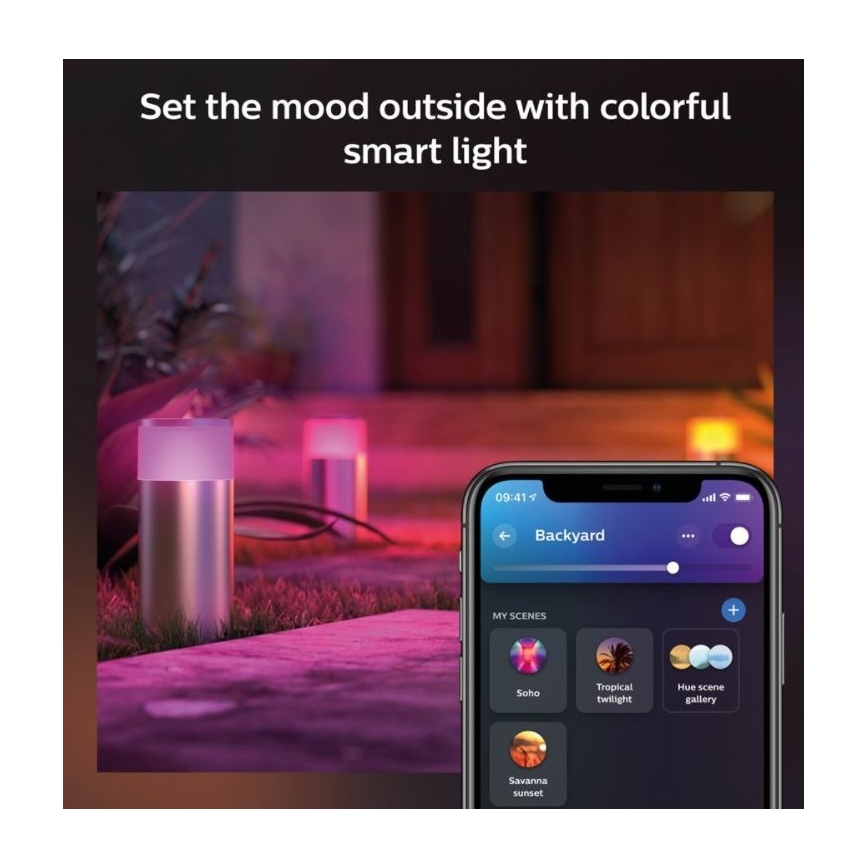 Philips - LED RGBW Reguliuojama lauko lempa Hue CALLA LED/8W/230V IP44