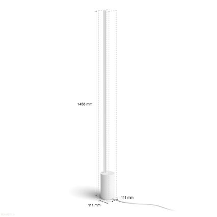 Philips - LED RGBW Reguliuojamas toršeras Hue SIGNE LED/29W/230V 2000-6500K baltas