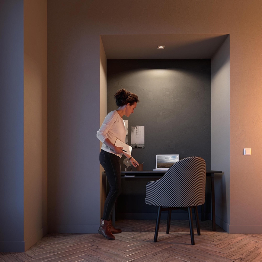 Philips - LED RGBW dimeriuojamas įleidžiamas šviestuvas DONEGAL 1xGU10/4,8W/230V + nuotolinis valdymas