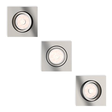 Philips - LED RGBW reguliuojamas įleidžiamas šviestuvas DONEGAL 3xGU10/4,8W/230V + nuotolinis valdymas