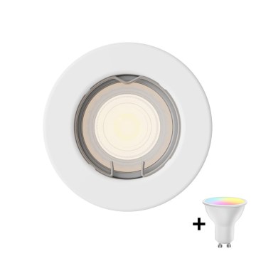 Philips - LED RGBW reguliuojamas įleidžiamasis šviestuvas PERIDOT 1xGU10/6,5W/230V baltas + nuotolinio valdymo pultas