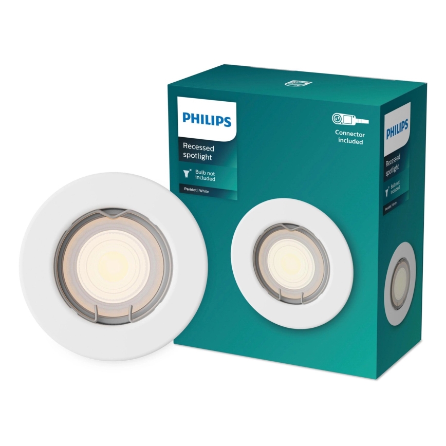 Philips - LED RGBW reguliuojamas įleidžiamasis šviestuvas PERIDOT 1xGU10/6W/230V baltas + nuotolinio valdymo pultas