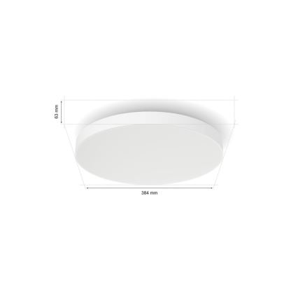 Philips - LED RGBW Reguliuojamas lubinis šviestuvas Hue DATURA LED/48W/230V 2000-6500K
