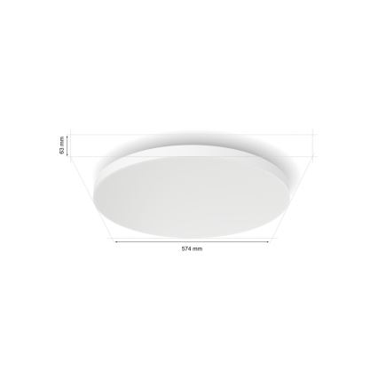 Philips - LED RGBW Reguliuojamas lubinis šviestuvas Hue DATURA LED/67W/230V 2000-6500K