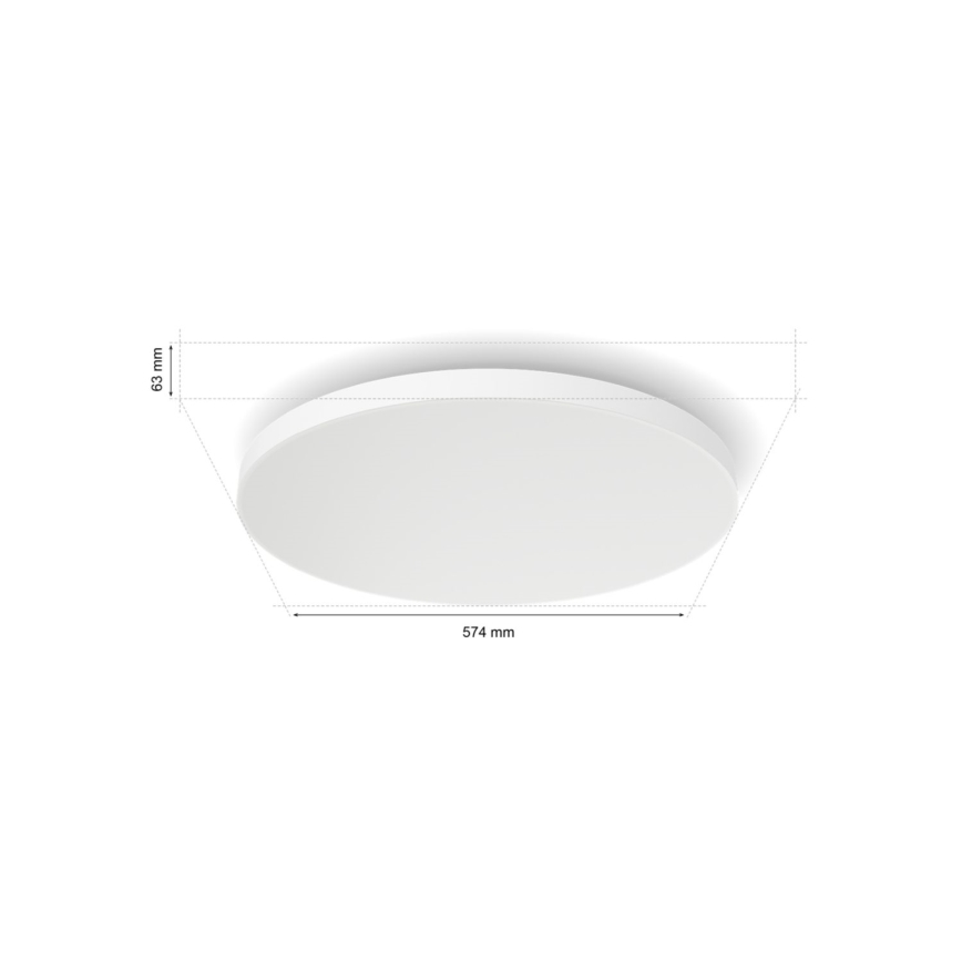 Philips - LED RGBW Reguliuojamas lubinis šviestuvas Hue DATURA LED/67W/230V 2000-6500K