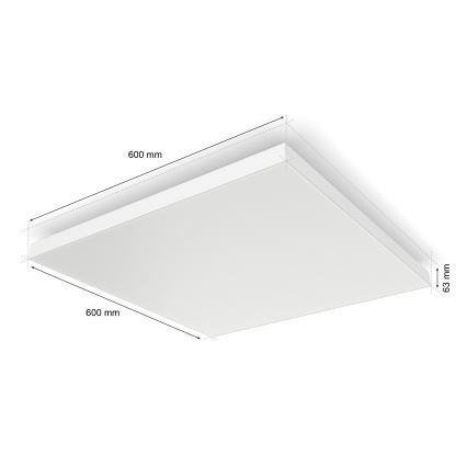 Philips - LED RGBW Reguliuojamas lubinis šviestuvas Hue DATURA LED/67W/230V 2000-6500K