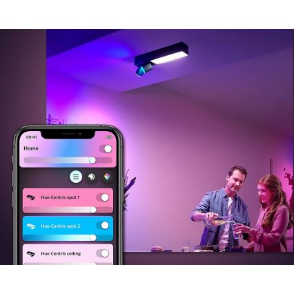 Philips - LED RGBW reguliuojamas taškinis šviestuvas Hue CENTRIS LED/11W/230V + 2xGU10/5,7W