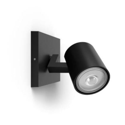 Philips - LED RGBW dimeriuojamas taškinis šviestuvas RUNNER 1xGU10/6,5W/230V 2700-6500K juodas