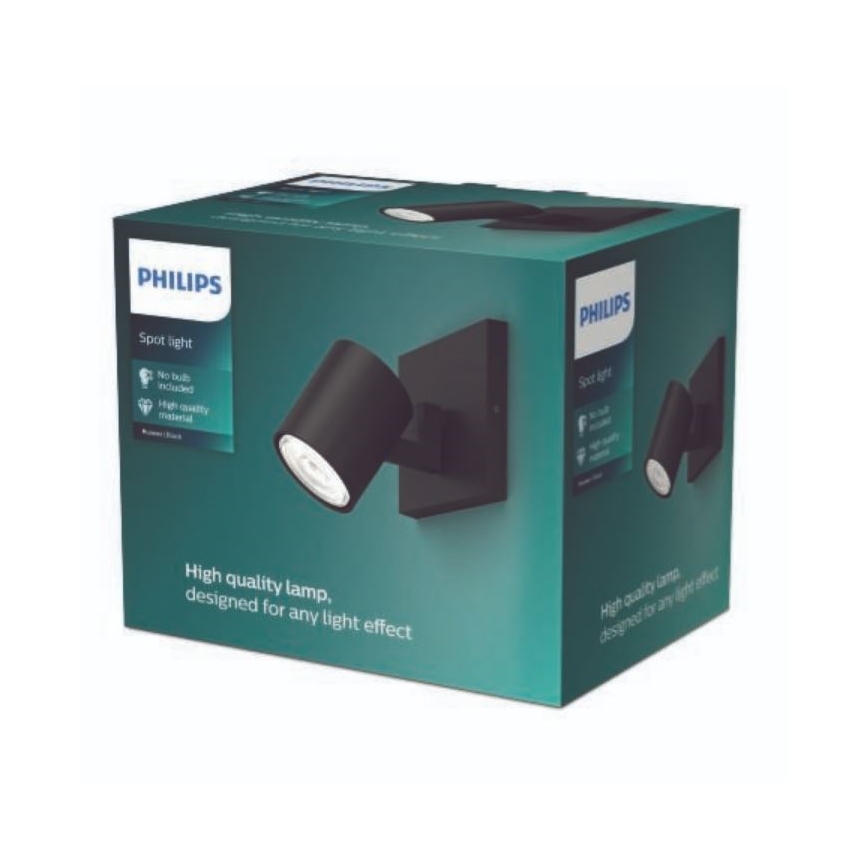 Philips - LED RGBW dimeriuojamas taškinis šviestuvas RUNNER 1xGU10/6,5W/230V 2700-6500K juodas