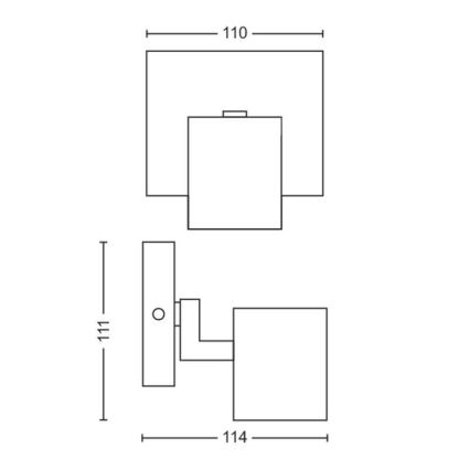 Philips - LED RGBW dimeriuojamas taškinis šviestuvas RUNNER 1xGU10/6,5W/230V 2700-6500K juodas
