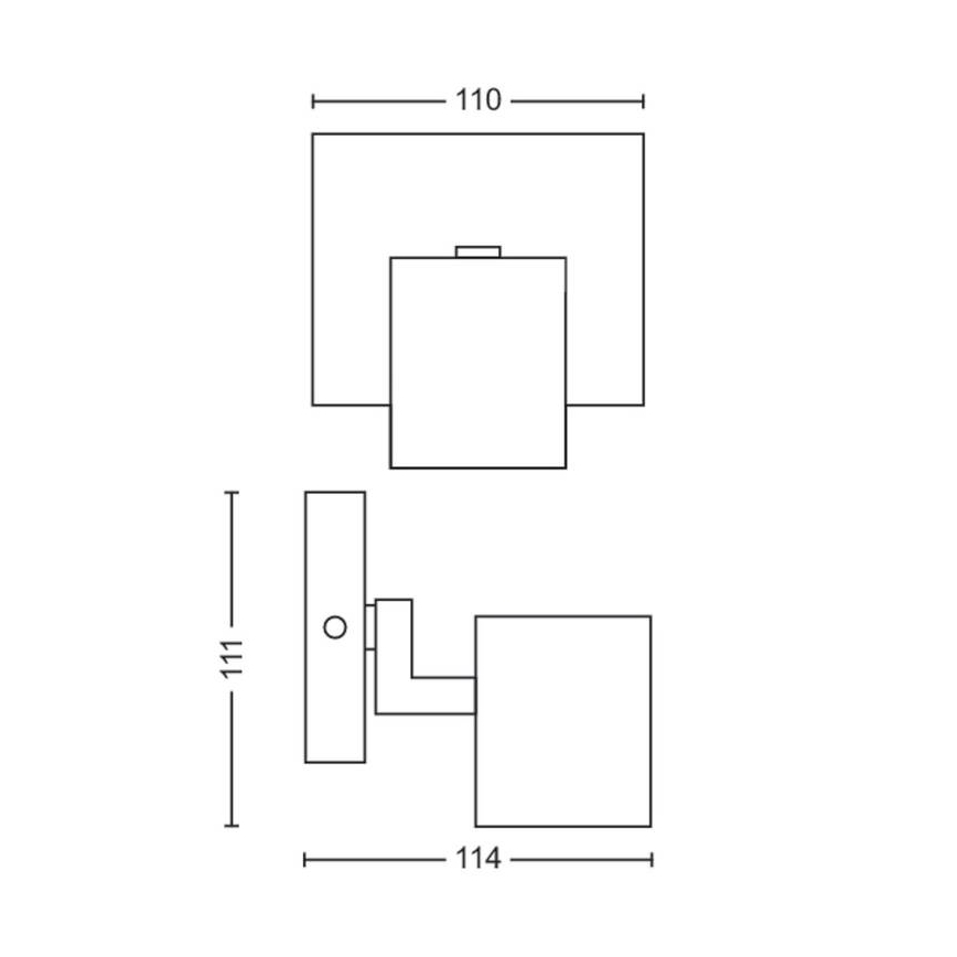 Philips - LED RGBW dimeriuojamas taškinis šviestuvas RUNNER 1xGU10/6,5W/230V 2700-6500K juodas