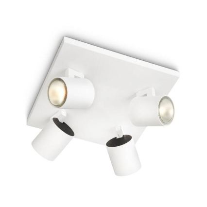 Philips - LED RGBW dimeriuojamas taškinis šviestuvas RUNNER 4xGU10/6,5W/230V 2700-6500K balta