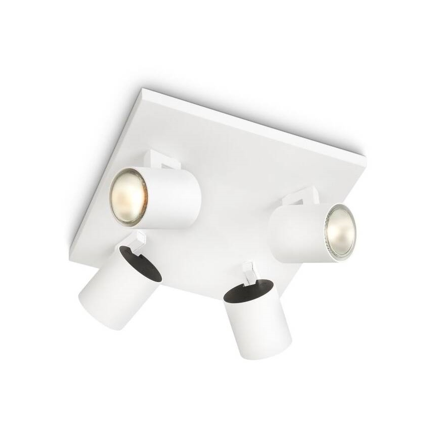 Philips - LED RGBW dimeriuojamas taškinis šviestuvas RUNNER 4xGU10/6,5W/230V 2700-6500K balta