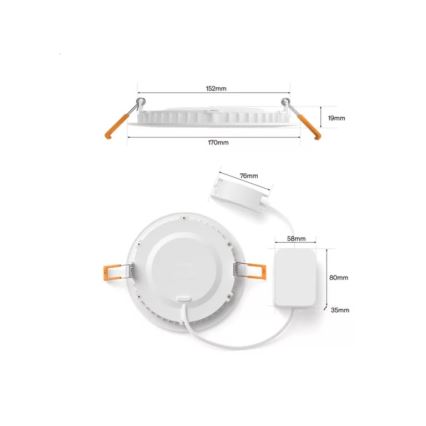 Philips - LED RGBW reguliuojamas vonios įleidžiamas šviestuvas Hue SLIM LED/12W/230V 1000-20000K balta IP44