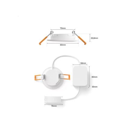 Philips - LED RGBW reguliuojamas vonios kambario įmontuojamas šviestuvas Hue SLIM LED/8,3W/230V 1000-20000K balta IP44