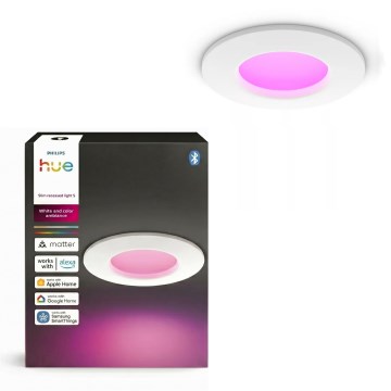 Philips - LED RGBW reguliuojamas vonios kambario įmontuojamas šviestuvas Hue SLIM LED/8,3W/230V 1000-20000K balta IP44