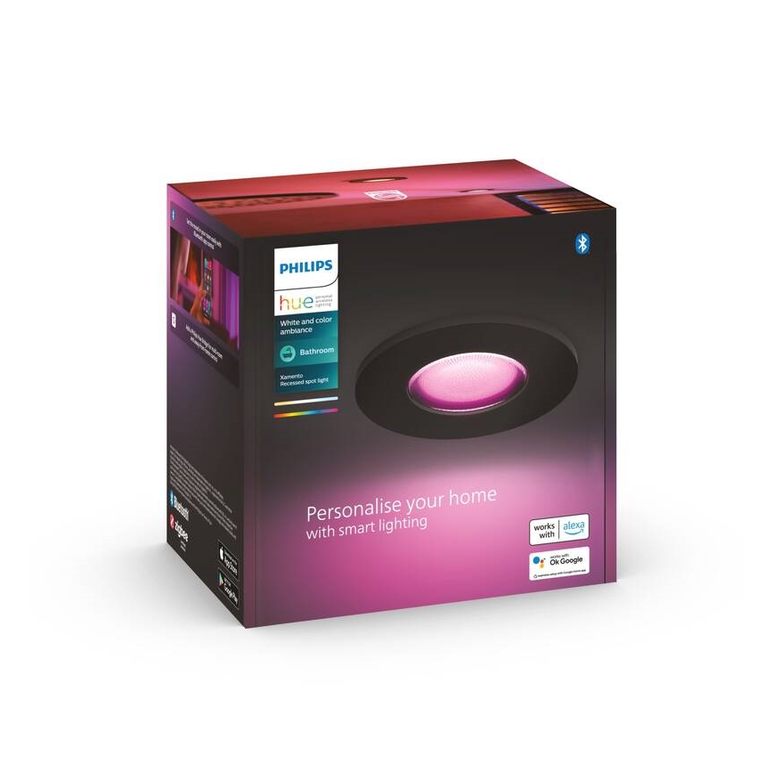 Philips - LED RGBW eguliuojamas vonios įleidžiamas šviestuvas Hue XAMENTO GU10/5,7W/230V IP44 2200-6500K