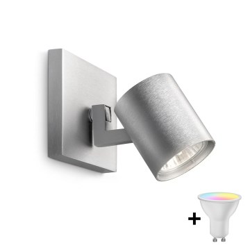 Philips - LED RGBW reguliuojamo ryškumo taškinis šviestuvas RUNNER 1xGU10/6,5W/230V 2700-6500K matinis chromas