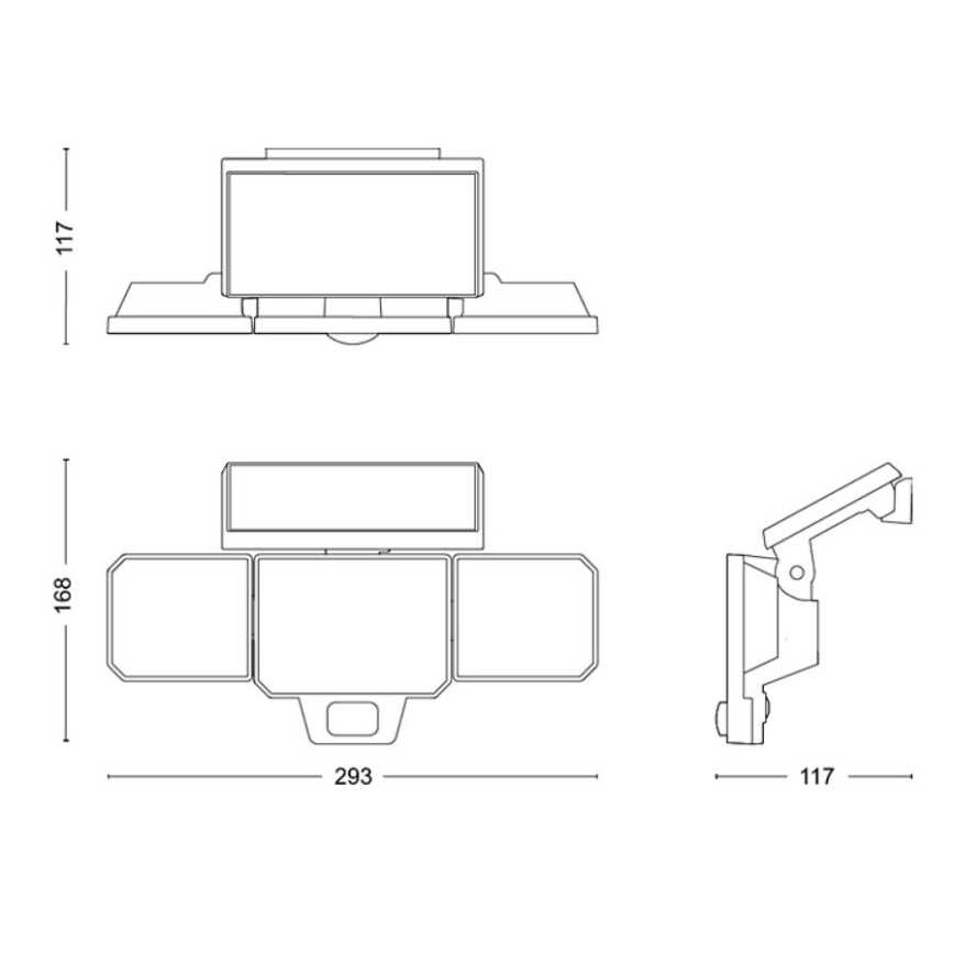 Philips -  LED Saulės siena Prožektoriaus šviestuvas su jutikliu NYSIL 3xLED/8,7W/3,7V 2000 mAh IP65