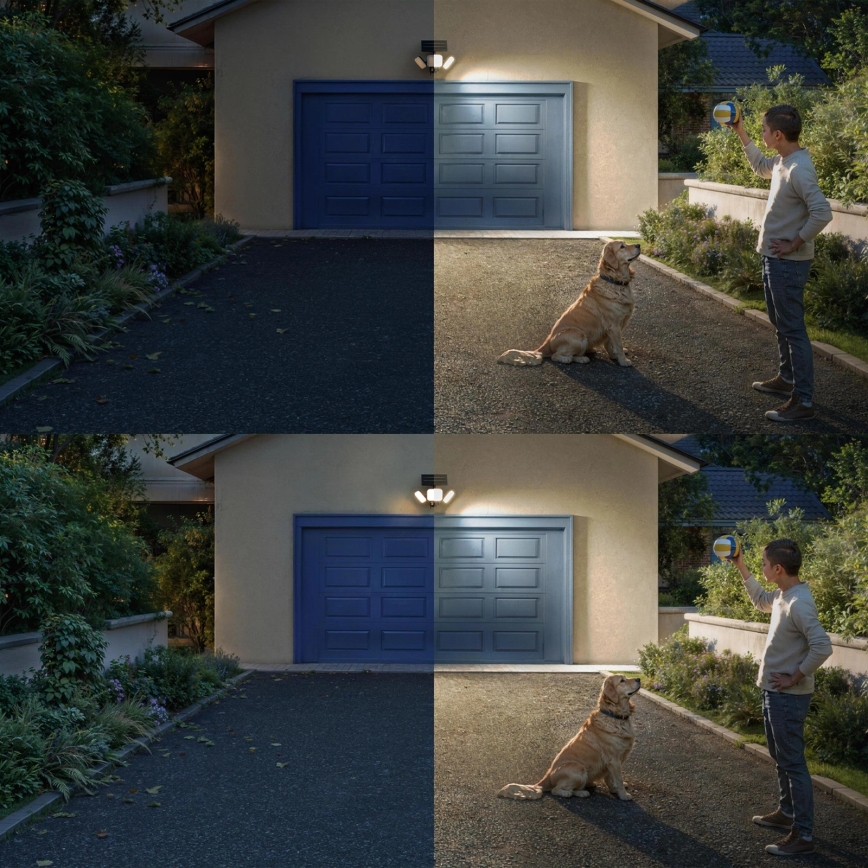 Philips - LED saulės sieninis šviestuvas su jutikliu ZYREN LED/24,5W/3,7V 2600 mAh 3000K IP65