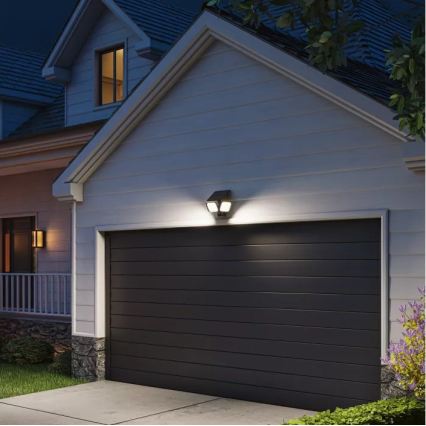 Philips - LED saulės lauko sieninis šviestuvas su jutikliu ZYREN LED/24,5W/3,7V 2600 mAh 5000K IP65 juodas