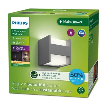 Philips - LED sieninis lauko šviestuvas ARBOUR LED/3,8W/230V 2700K IP44