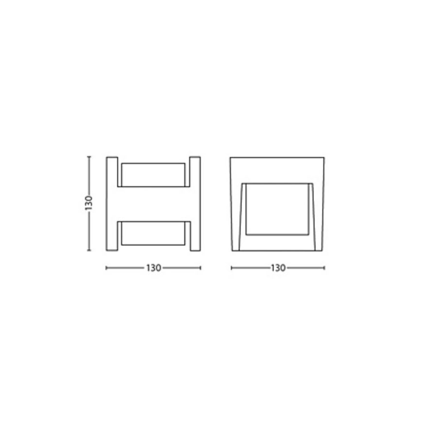 Philips - LED sieninis lauko šviestuvas ARBOUR LED/3,8W/230V 2700K IP44