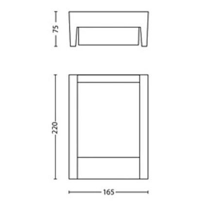 Philips - LED sieninis lauko šviestuvas ARBOUR LED/3,8W/230V 2700K IP44