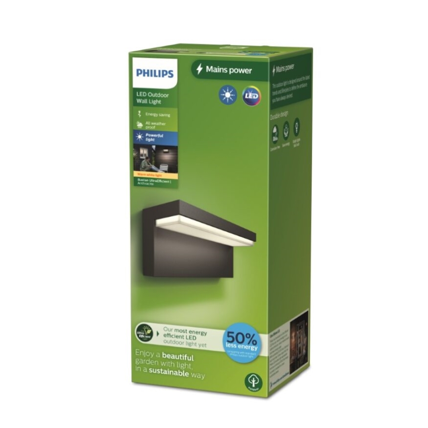 Philips - LED sieninis lauko šviestuvas BUSTAN LED/3,8W/230V 2700K IP44
