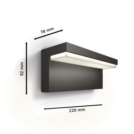 Philips - LED sieninis lauko šviestuvas BUSTAN LED/3,8W/230V 2700K IP44