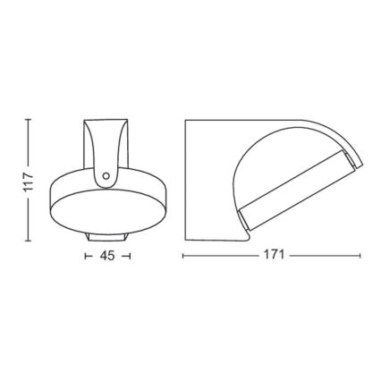 Philips - LED Sieninis lauko šviestuvas LED/7W/230V 2700K IP44