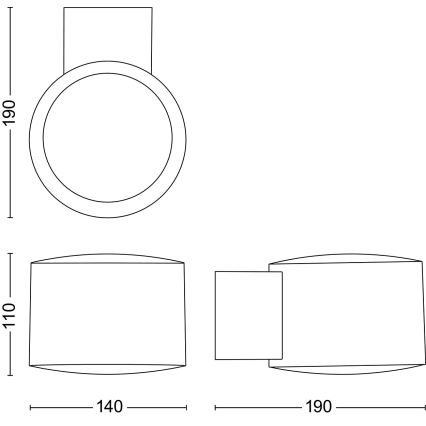 Philips - LED sieninis lauko šviestuvas OTIS LED/4,3W/230V 2700K IP44