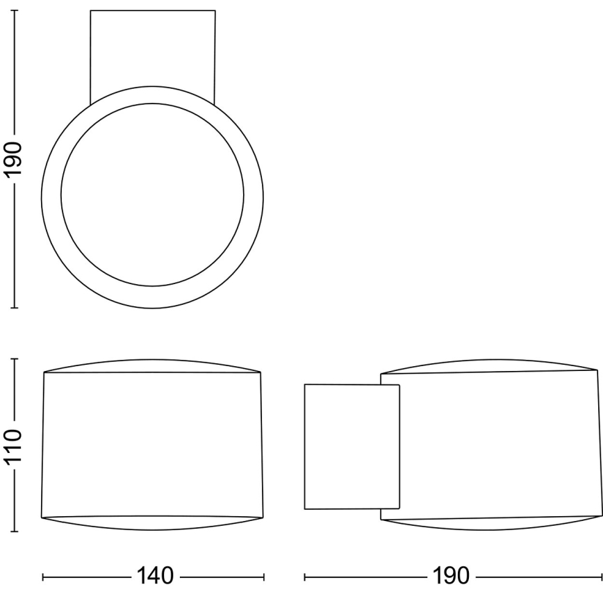 Philips - LED sieninis lauko šviestuvas OTIS LED/4,3W/230V 2700K IP44
